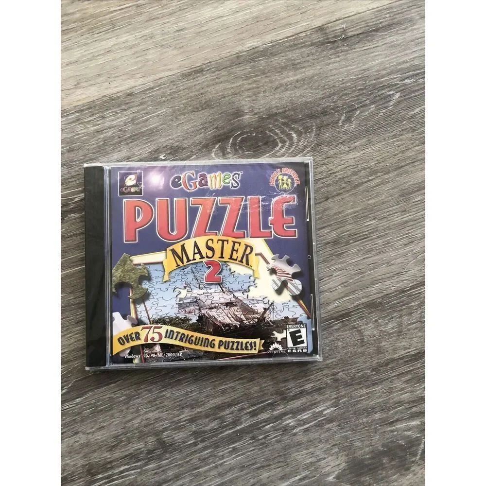 eGames Puzzle Master 2 /CD-ROM Computer Game Over 75 Intriguing Puzzles. Sealed